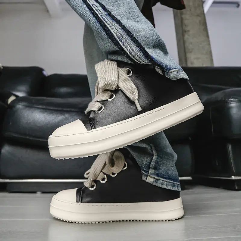 Tênis Casual Plataforma Skate Cadarço Grosso Urban Bold