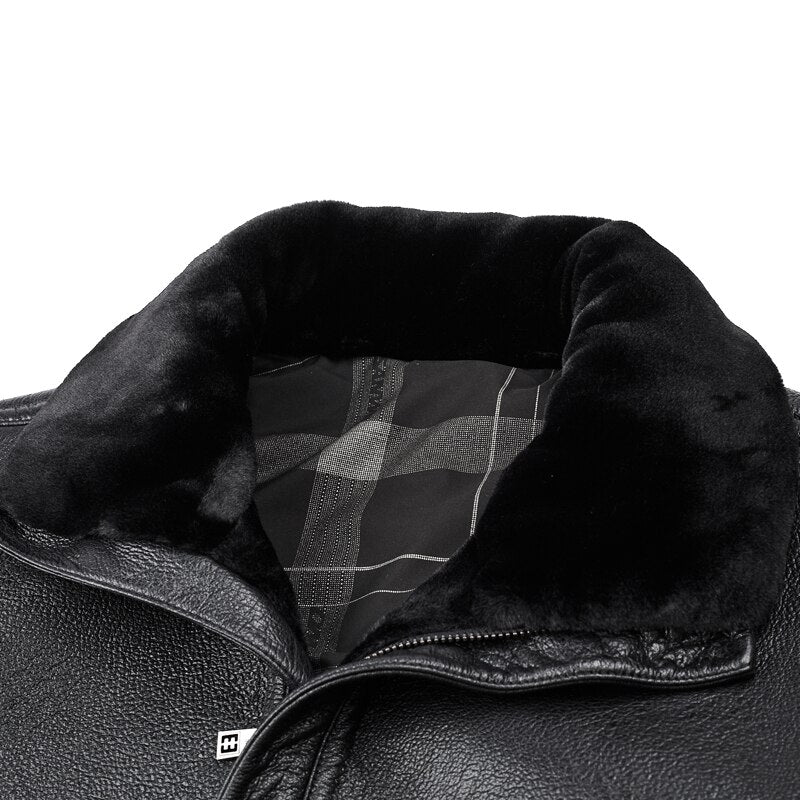 Jaqueta de Couro de Slim windproof