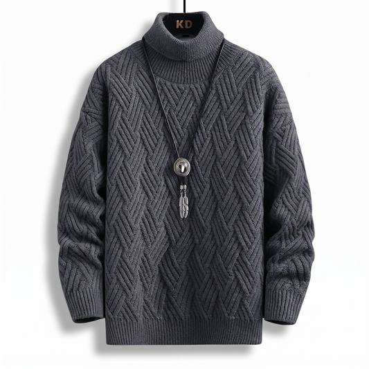 Suéter masculino gola alta Neck