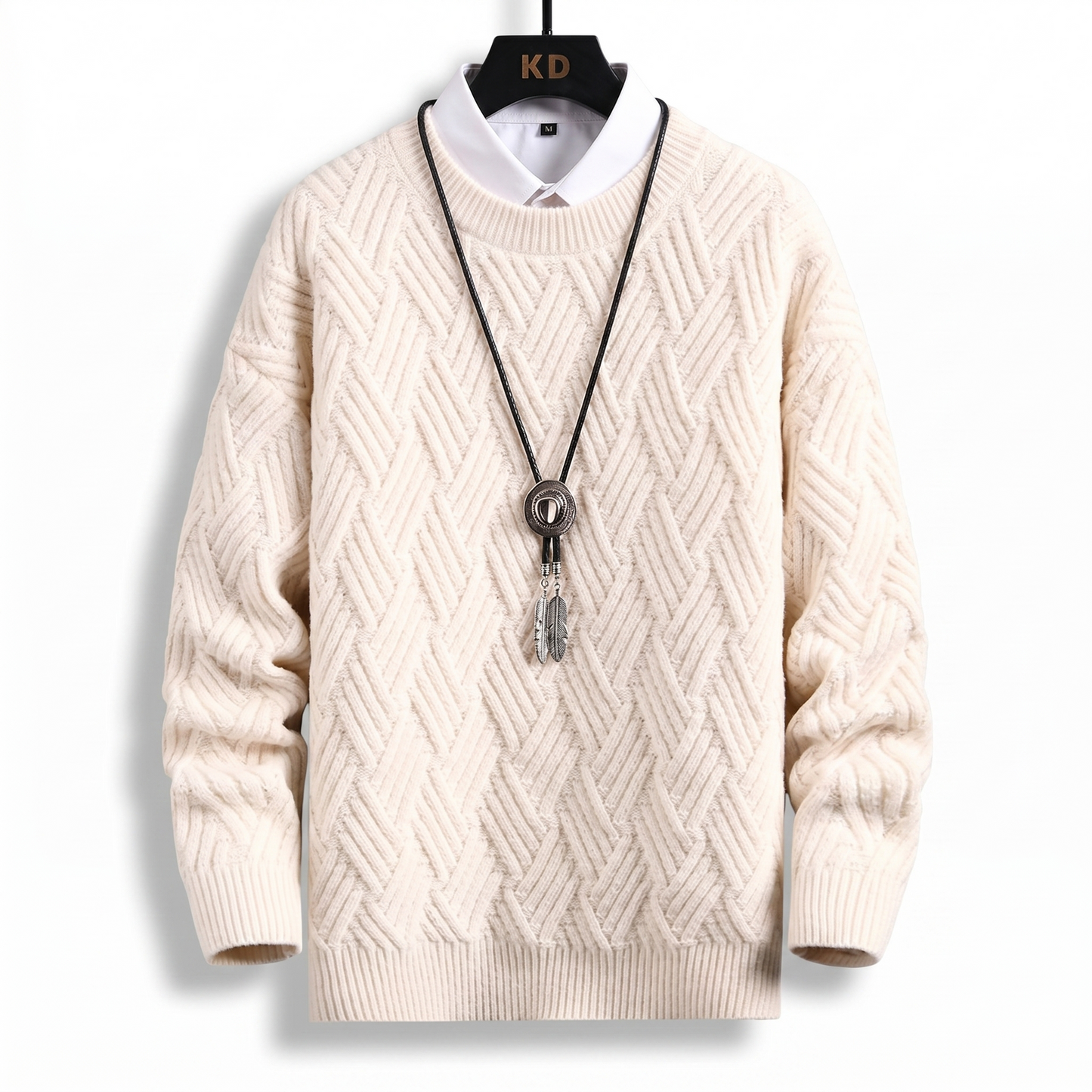 Suéter masculino gola alta Neck
