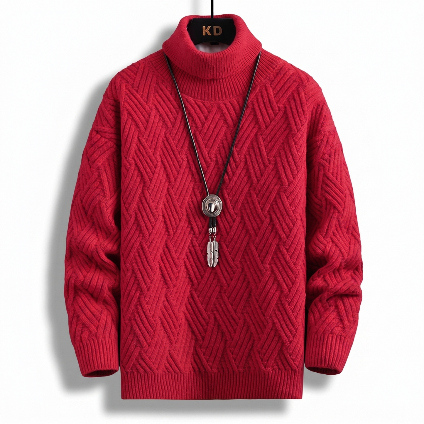 Suéter masculino gola alta Neck