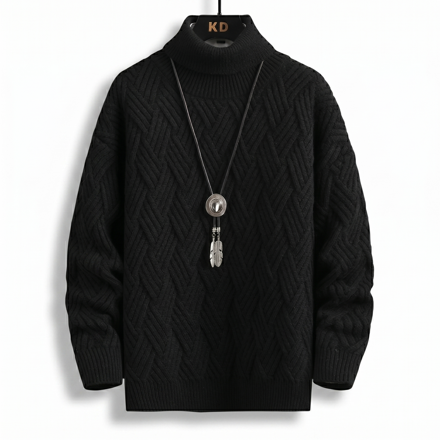 Suéter masculino gola alta Neck