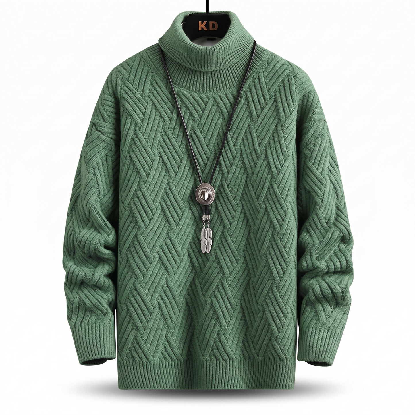Suéter masculino gola alta Neck