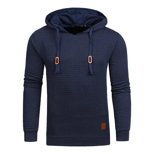 Suéter Masculino de Tricô com Capuz Texturizado