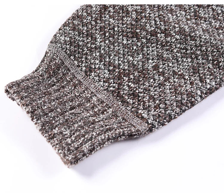 Cardigan Masculino De Tricô Forrado Peluciado Com Zíper