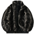 Jaqueta Pelúcia Masculina Teddy de Pelo Sintético Oversized