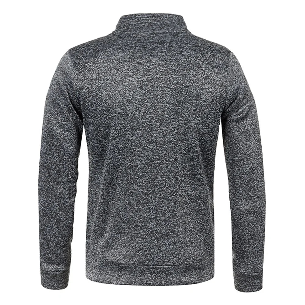 Jaqueta Esportiva Masculina De Frio Slim Com Zíper