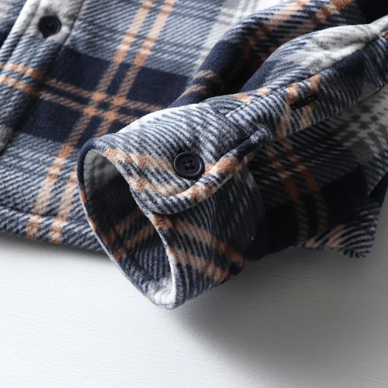 Jaqueta Camisa Masculina Flanela Xadrez Forrada Lã Sherpa