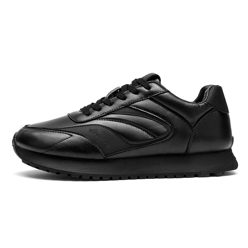Tênis Plataforma Esportivo de Couro Elite Legacy Preto