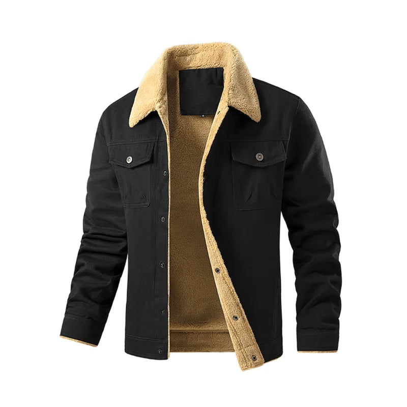 Jaqueta Masculina de Sarja Forrada com Lã Inverno
