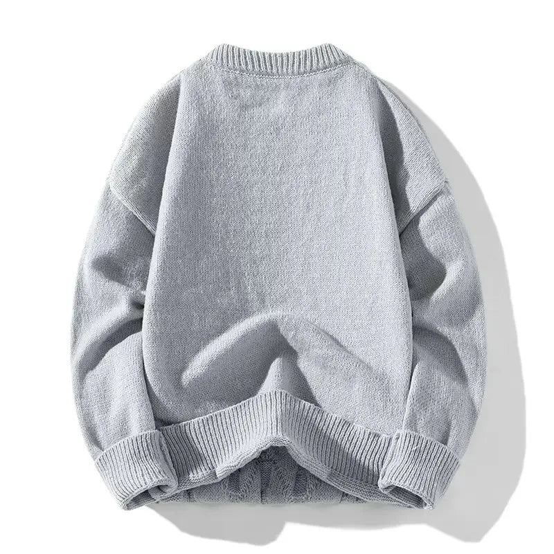 Blusa de Frio Masculina de Tricô Grosso com Tranças