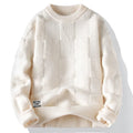 Blusa de Frio Masculina de Tricô Grosso Quadriculado