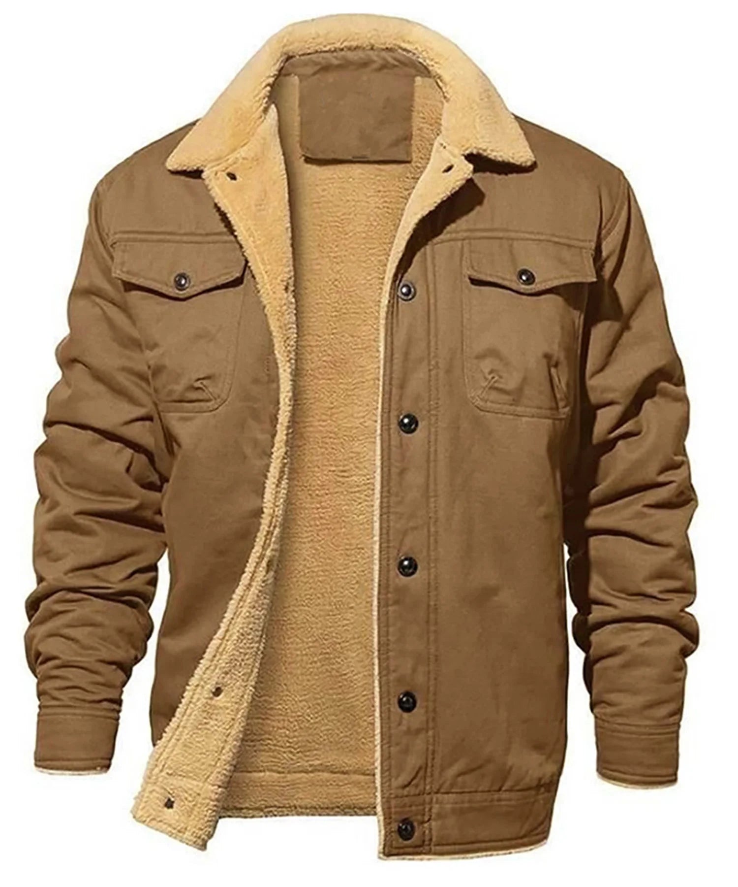 Jaqueta Masculina de Sarja Forrada com Lã Inverno