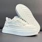 Tênis Masculino Casual Plataforma Sola Alta Texturizado Branco Cipher