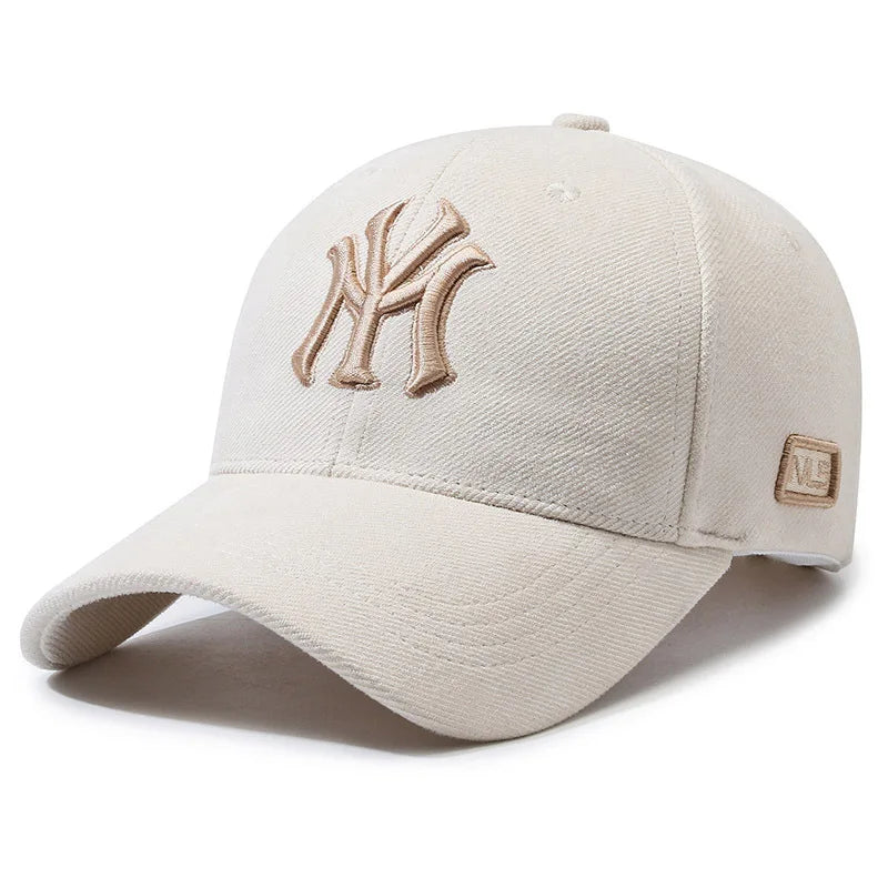 Boné Masculino e Feminino Aba Curva Estilo Nova York Bordado