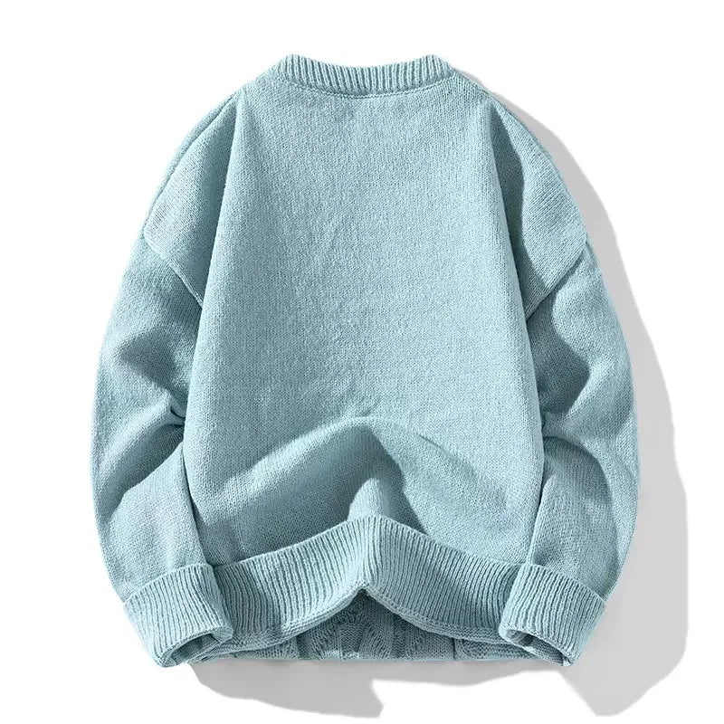Blusa de Frio Masculina de Tricô Grosso com Tranças
