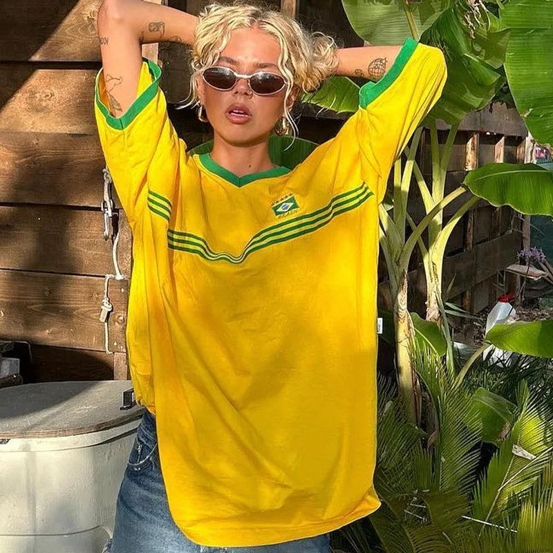 Camiseta Brasil Oversized – Vibe Vintage