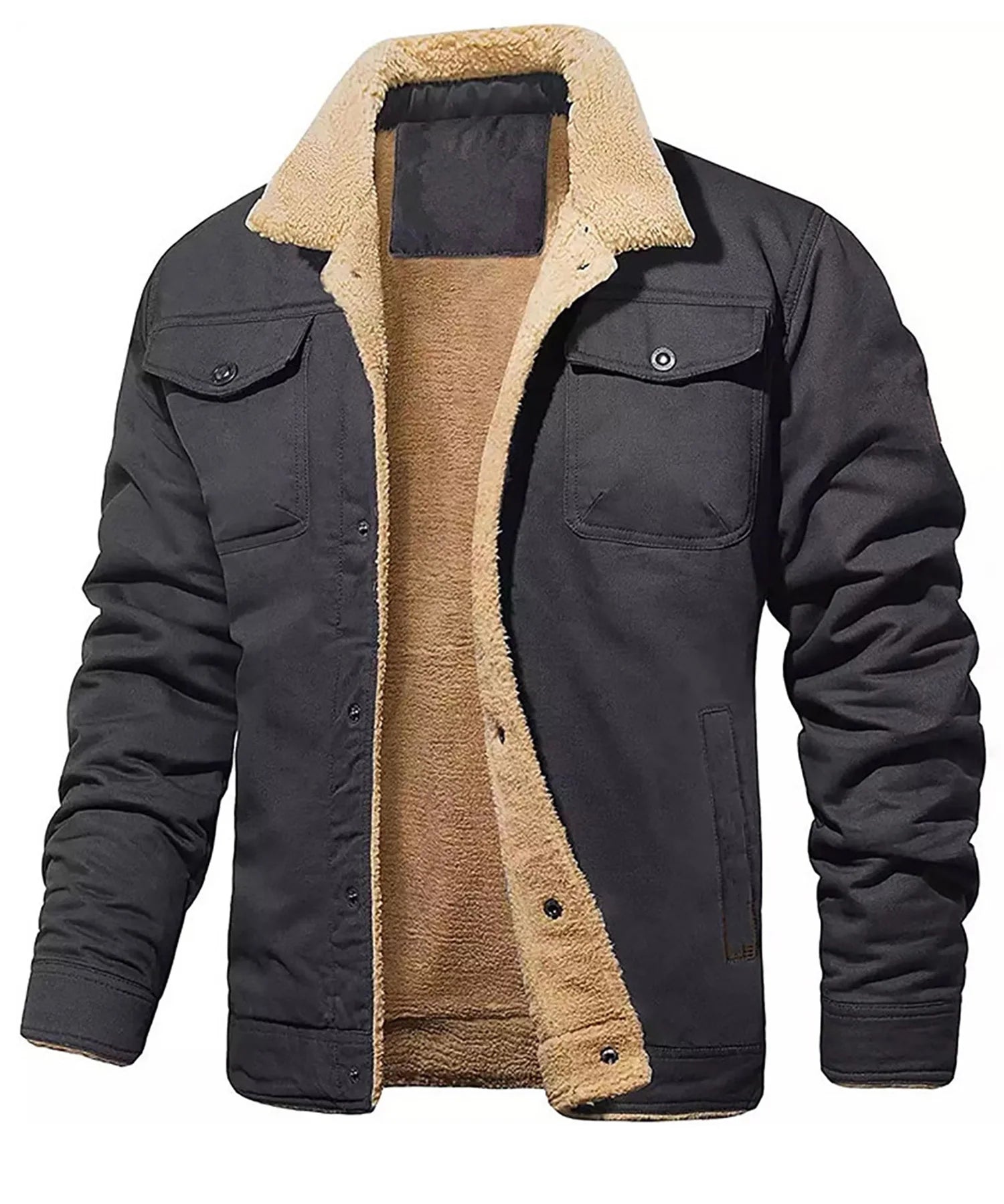 Jaqueta Masculina de Sarja Forrada com Lã Inverno