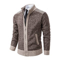 Casaco Cardigan Masculino Tricô Fechamento em Zíper