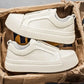 Tênis Slip-On Masculino Casual Plataforma Sola Alta Tratorada Couro Block