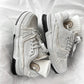 Tênis Chunky Casual Shred Unissex Desfiado Lona Azul e Branco