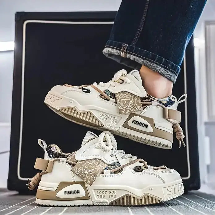 Tênis Casual Chunky Plataforma Retrô Skate