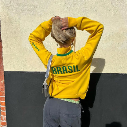Blusa Brasil Streetwear – Amarela Classic