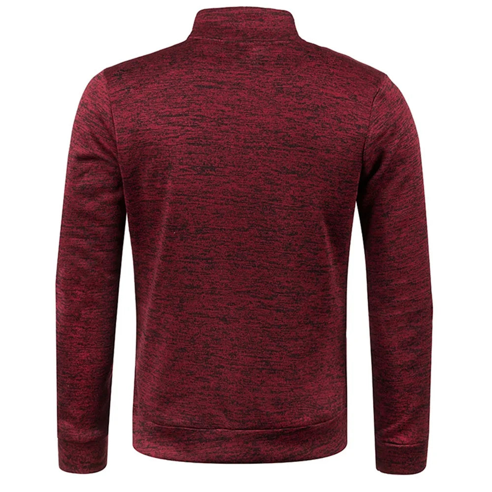 Jaqueta Esportiva Masculina De Frio Slim Com Zíper