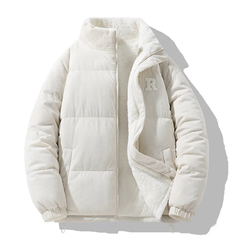Jaqueta Masculina Veludo Coplado Puffer Forrada com Pelúcia