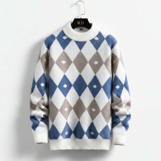 Suéter Casual Geométrico
