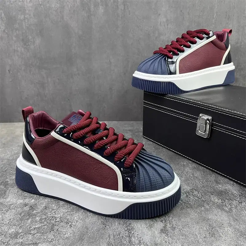 Tênis Sneaker Masculino Casual Plataforma Sola Alta Titan Retro