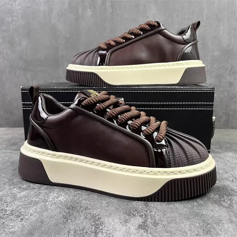Tênis Sneaker Masculino Casual Plataforma Sola Alta Titan Retro