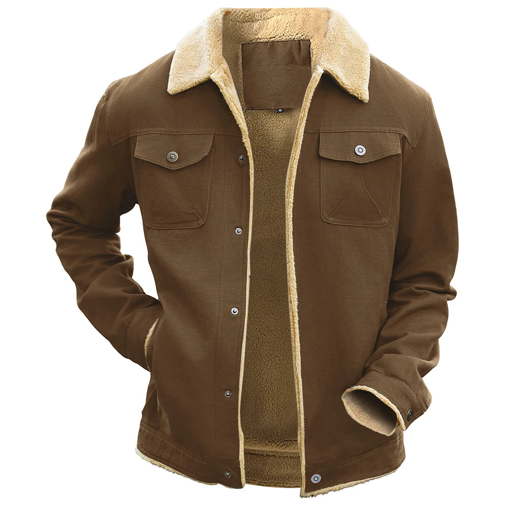 Jaqueta Masculina de Sarja Forrada com Lã Inverno