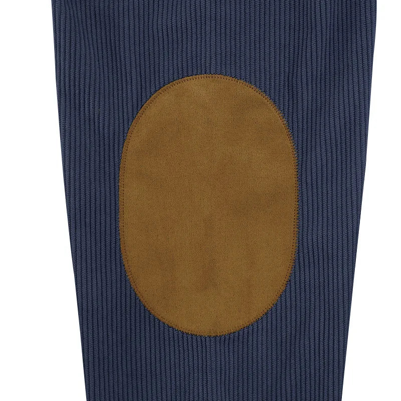 Blusa de Frio Masculina Tricô Bicolor com Botões