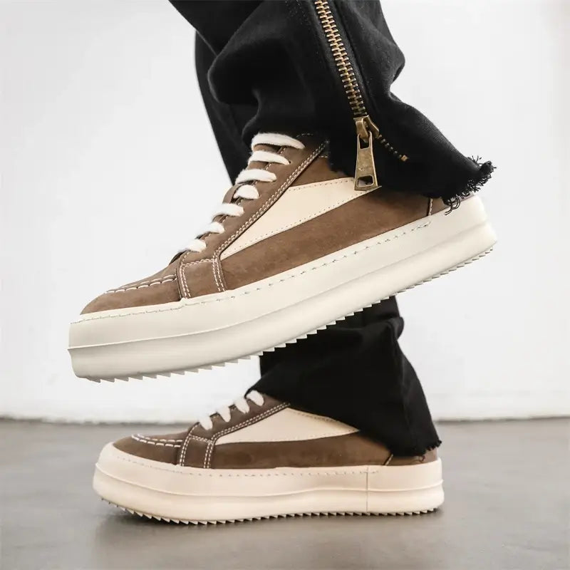 Tênis Casual Plataforma Unissex Estilo Skate Urban Stitch