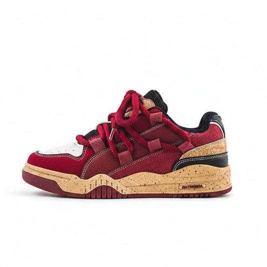 Tênis Masculino Chunky Plataforma Vermelho com Corda