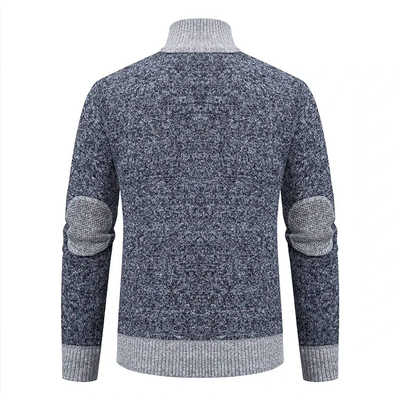 Casaco Cardigan Masculino Tricô Fechamento em Zíper