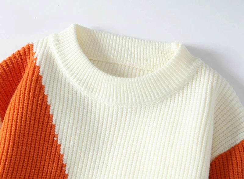 Suéter Masculino Tricô Canelado Geométrico Oversized