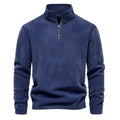 Blusa Fleece Masculina Térmica Com Meio Zíper Gola Alta