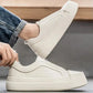 Tênis Slip-On Masculino Casual Plataforma Sola Alta Tratorada Couro Block