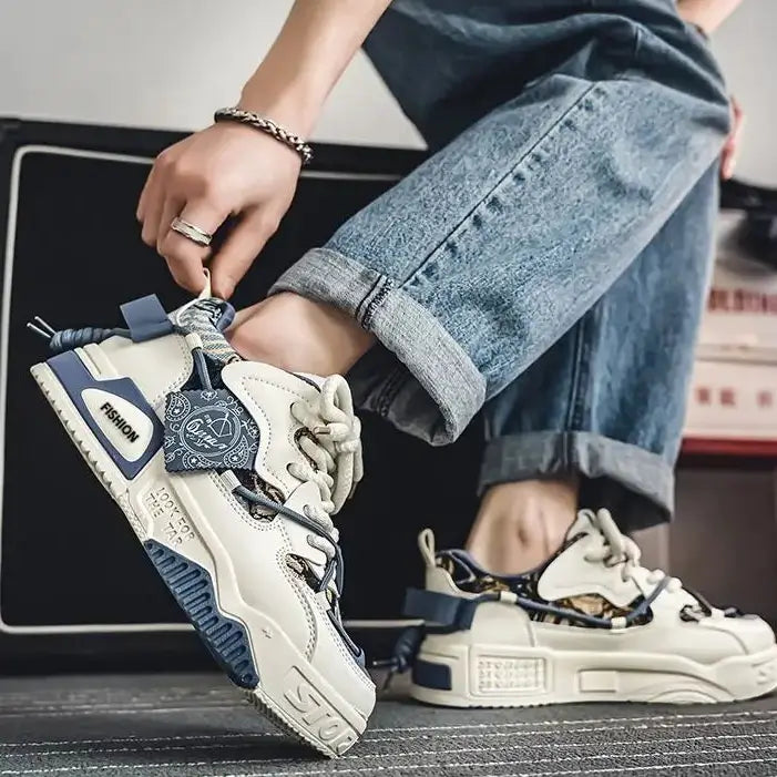 Tênis Casual Chunky Plataforma Retrô Skate