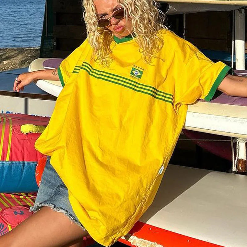 Camiseta Brasil Oversized – Vibe Vintage