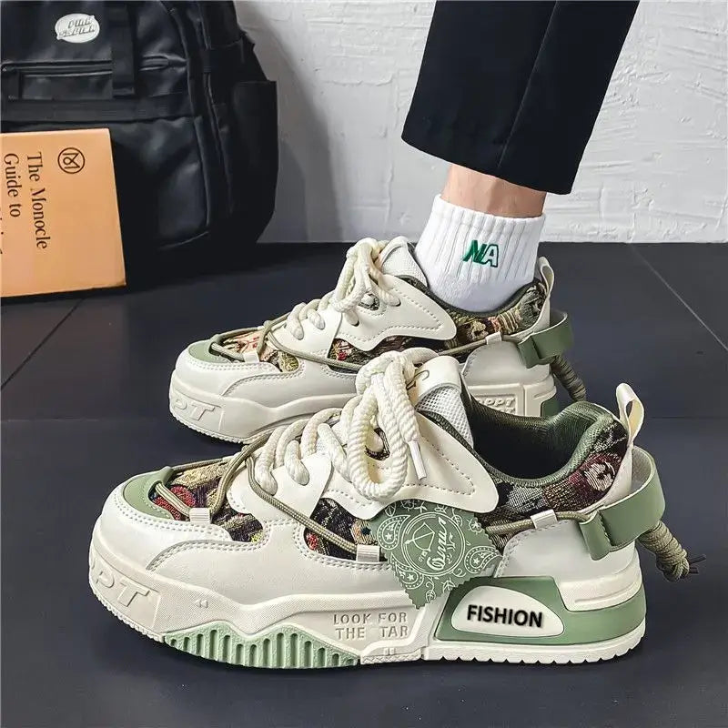 Tênis Casual Chunky Plataforma Retrô Skate