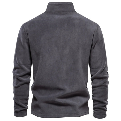 Blusa Fleece Masculina Térmica Com Meio Zíper Gola Alta