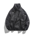 Jaqueta de Couro Oversized Masculina Streetwear