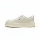 Tênis Masculino Casual Plataforma de Couro Oxford Off