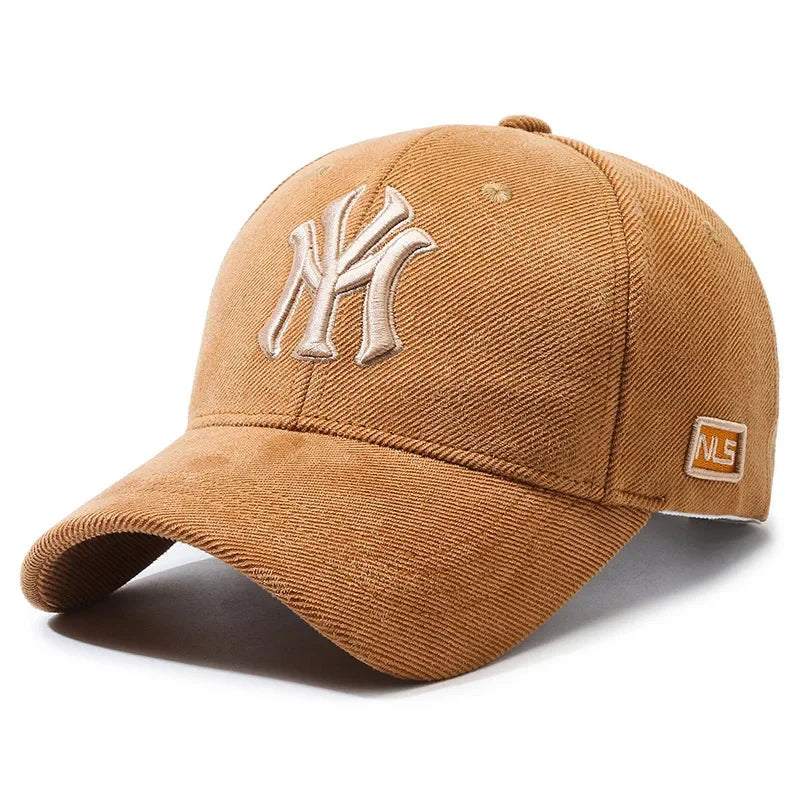 Boné Masculino e Feminino Aba Curva Estilo Nova York Bordado