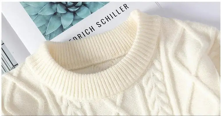 Suéter Masculino de Tricô Jacquard com Faixas Geométricas e Gola Redonda