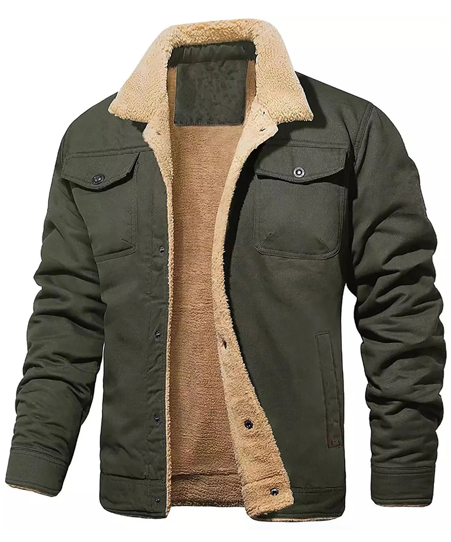 Jaqueta Masculina de Sarja Forrada com Lã Inverno