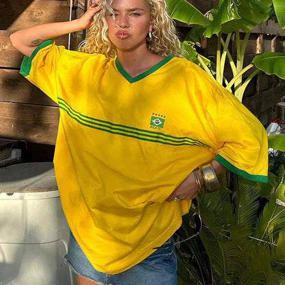 Camiseta Brasil Oversized – Vibe Vintage